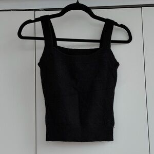 Reformation Black Knit Cashmere Tank Top XS